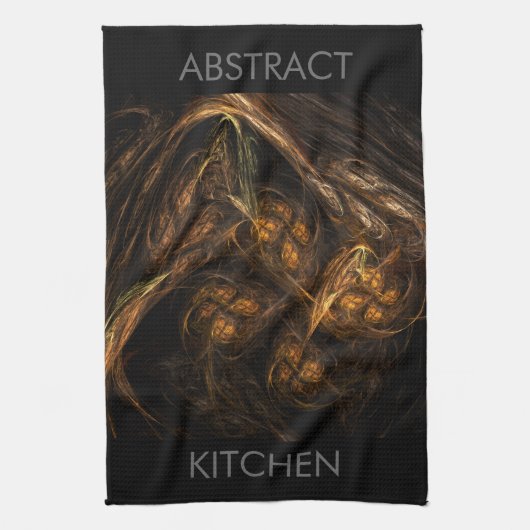 Moeder Aarde Abstracte Kunst Kitchen Towel Theedoek (Verticaal)