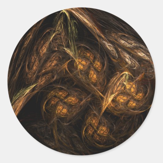 Moeder Aarde Abstracte Kunst Rond Sticker (Voorkant)