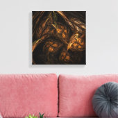 Moeder Aarde Abstracte Kunst Zwart-wit Canvas Afdruk (Insitu (Woonkamer))