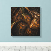 Moeder Aarde Abstracte Kunst Zwart-wit Canvas Afdruk (Insitu (Houten vloer))