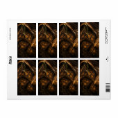 Moeder Aarde Abstracte Kunstfractal Etiket (Full Sheet)