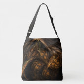 Moeder Aarde Abstracte Kunststof Kruis Crossbody Tas (Achterkant)
