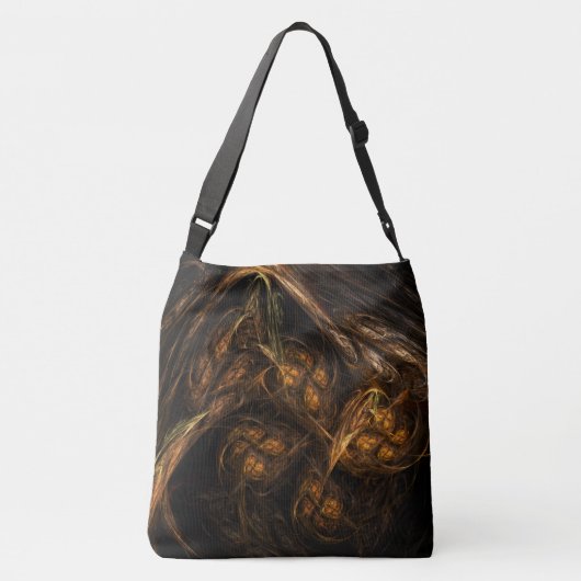 Moeder Aarde Abstracte Kunststof Kruis Crossbody Tas (Achterkant)