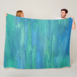 Moeder Aarde Abstracte Waterverf Fleece Deken