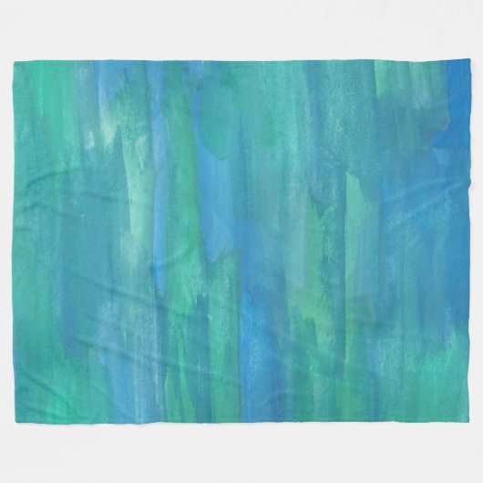 Moeder Aarde Abstracte Waterverf Fleece Deken (Voorkant (Horizontaal))