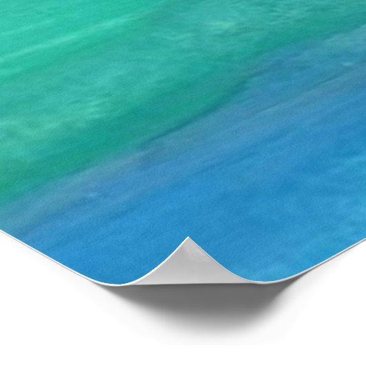 Moeder Aarde Abstracte Waterverf Poster (Hoek)