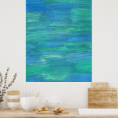 Moeder Aarde Abstracte Waterverf Poster (Keuken)