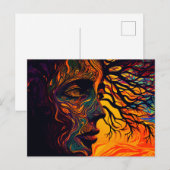 Moeder Aarde als boom Briefkaart (Voorkant / Achterkant)