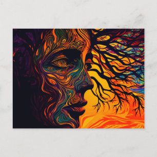 Moeder Aarde als boom Briefkaart