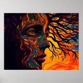 Moeder Aarde als boom Poster (Voorkant)