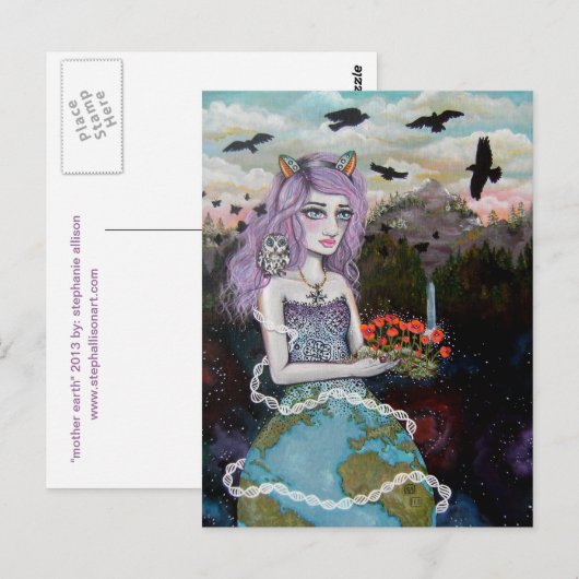 Moeder Aarde Briefkaart (Voorkant / Achterkant)