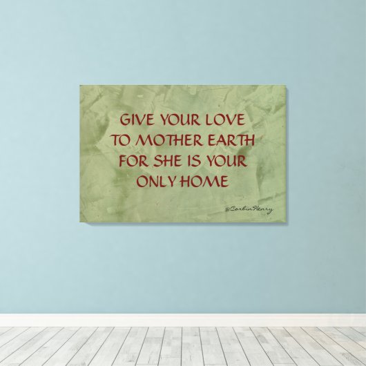 Moeder Aarde Canvas Afdruk (Insitu (Houten vloer))