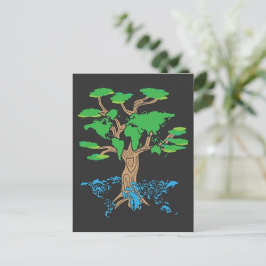 Moeder Aarde Dag Klimaat Groen Milieu Verkeer Briefkaart (Staand voorkant)