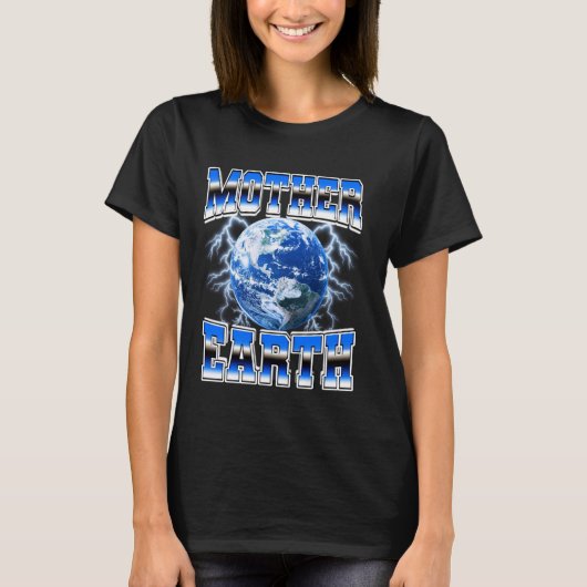 Moeder Aarde Dag Milieu 90s Bootleg S T-shirt (Voorkant)