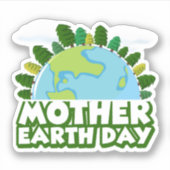 Moeder Aarde Dag Sticker (Voorkant)