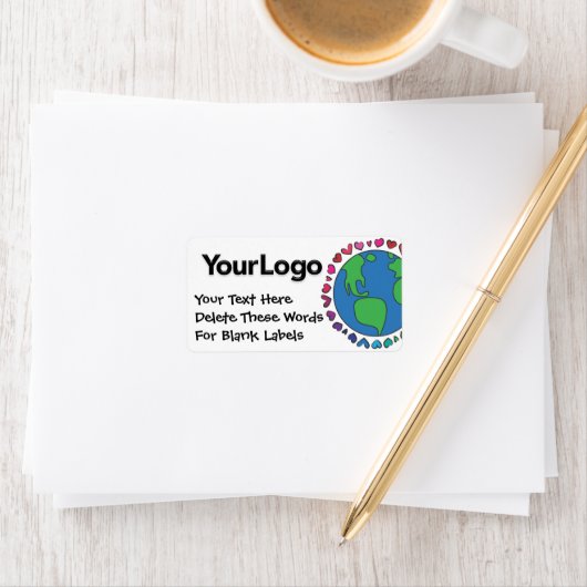 Moeder Aarde Dag Voeg je Logo hier regenbooghart t Etiket (Insitu)