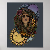 Moeder Aarde de de wereld Tarot Goddess Poster (Voorkant)