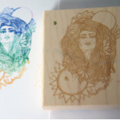 Moeder Aarde de de wereld Tarot Goddess Rubberstempel