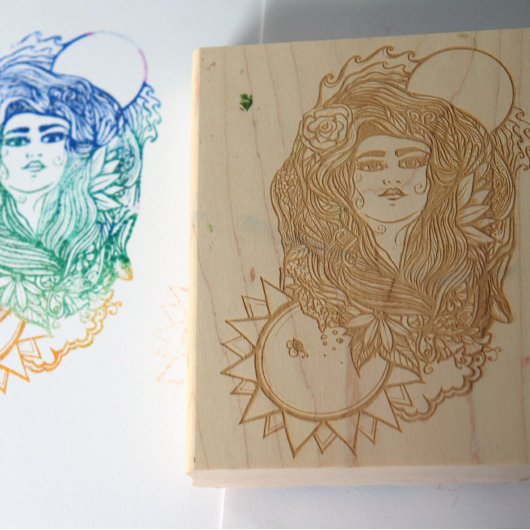 Moeder Aarde de de wereld Tarot Goddess Rubberstempel