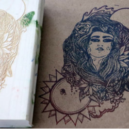 Moeder Aarde de de wereld Tarot Goddess Rubberstempel