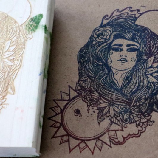 Moeder Aarde de de wereld Tarot Goddess Rubberstempel