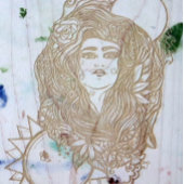 Moeder Aarde de de wereld Tarot Goddess Rubberstempel