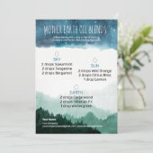 Moeder Aarde etherische olie diffusor blends Kaart (Staand voorkant)