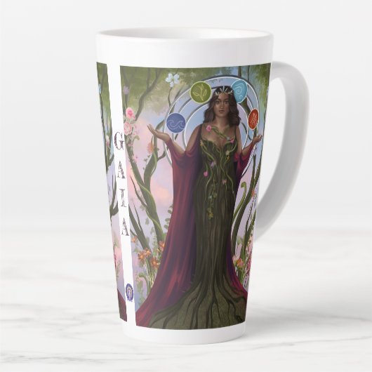 Moeder Aarde Goddess GAIA Latte Mok (Rechterhoek)
