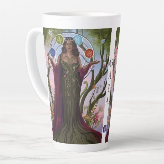 Moeder Aarde Goddess GAIA Latte Mok (Linkerhoek)