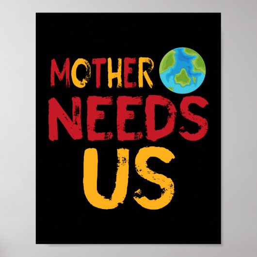 Moeder Aarde heeft ons klimaat nodig Poster (Voorkant)