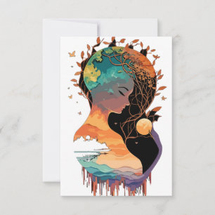 Moeder Aarde mooi ontwerp Bedankkaart