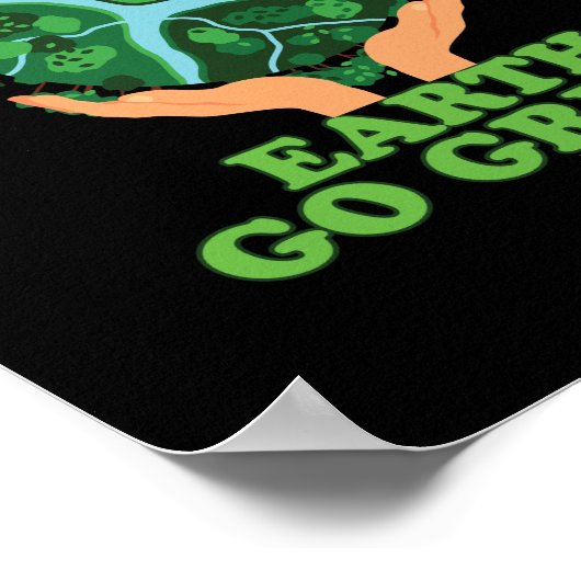 Moeder Aarde redden Groene Natuur Poster (Hoek)