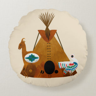 Moeder Aarde Rond Kussen