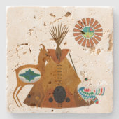 Moeder Aarde Stenen Onderzetter (Voorkant)