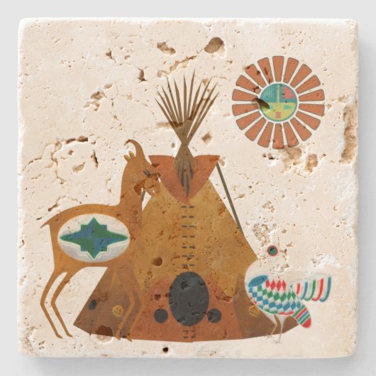 Moeder Aarde Stenen Onderzetter (Voorkant)