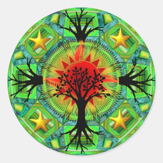 Moeder Aarde Sticker (Voorkant)