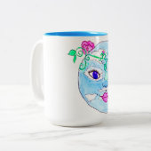 Moeder Aarde Tweekleurige Koffiemok (Voorkant links)