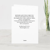 Moeder Aarde verwelkomt je door Rita Loyd Kaart (Achterkant)