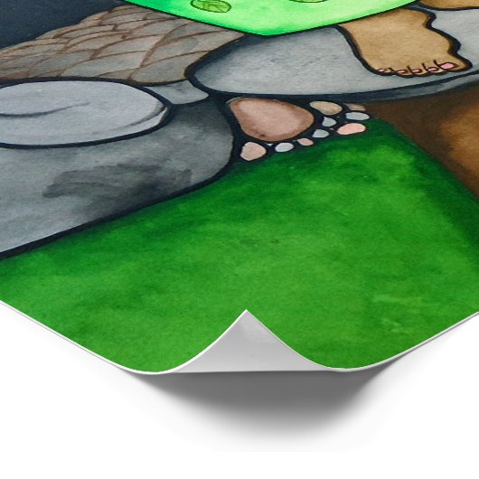 Moeder Aarde verwelkomt u door Rita Loyd Poster (Hoek)