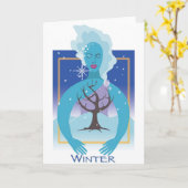 Moeder Aarde - Winter Kaart (Gele Bloem)