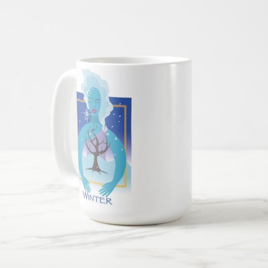 Moeder Aarde - Winter Koffiemok (Voorkant links)