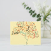 Moeder-Aarde Wolk in Vorm van Boom Briefkaart (Staand voorkant)