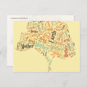 Moeder-Aarde Wolk in Vorm van Boom Briefkaart (Voorkant / Achterkant)