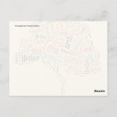 Moeder-Aarde Wolk in Vorm van Boom Briefkaart (Achterkant)