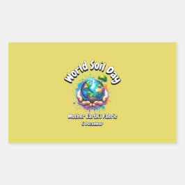 Moeder Aarde's Stof. Wereldbodemdag Rechthoekige Sticker