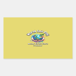Moeder Aarde's Stof. Wereldbodemdag Rechthoekige Sticker