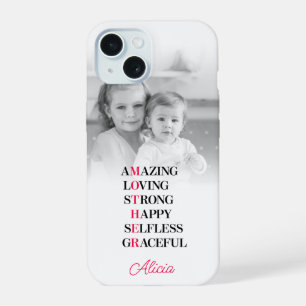 Moeder Acroniem Aangepaste Foto iPhone Case iPhone 15 Case