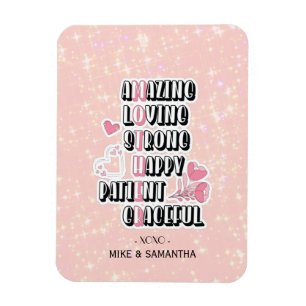 Moeder Acroniem   Floral   Moederdag Cadeau Magneet