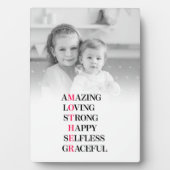 Moeder Acronym Foto Fotoplaat (voorkant)