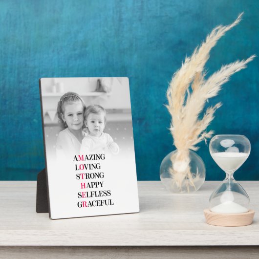 Moeder Acronym Foto Fotoplaat (Zijkant)